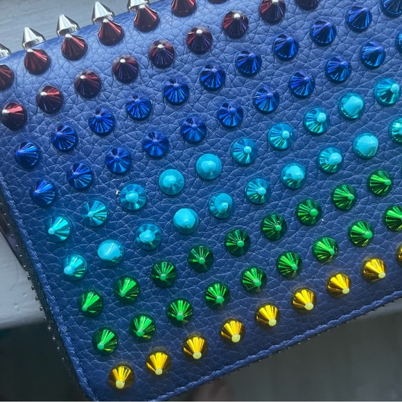 Christian Louboutin Rainbow Stud Panettone Zippered Wallet ☆ RARE ☆ SALE ☆ - Picture 16 of 16